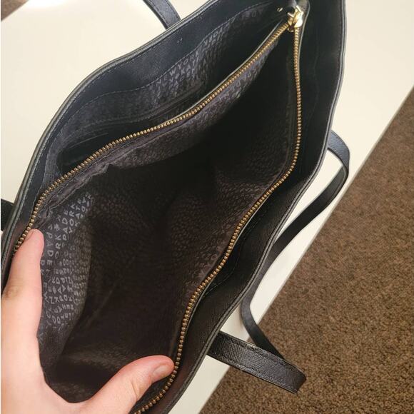 Kate Spade Laurel Way Jaymes Tote Bag Purse Leather New York Black Crossgrain - Picture 3 of 11